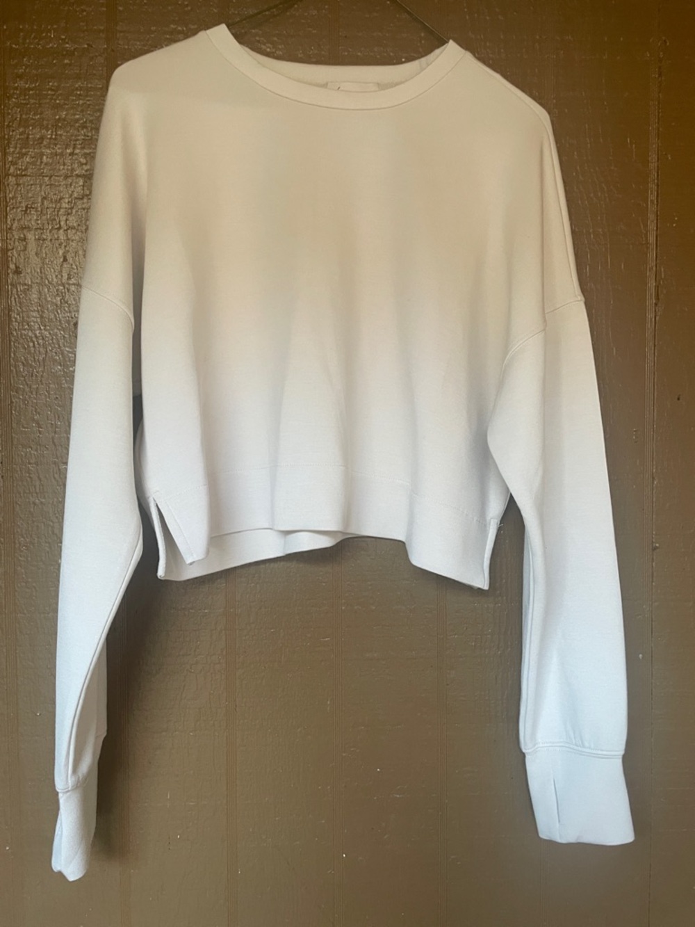 if it were me. White Minimal Crewneck Sweatshirt